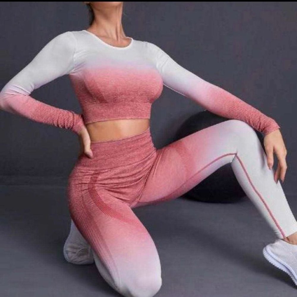 sport leggings set high waist
